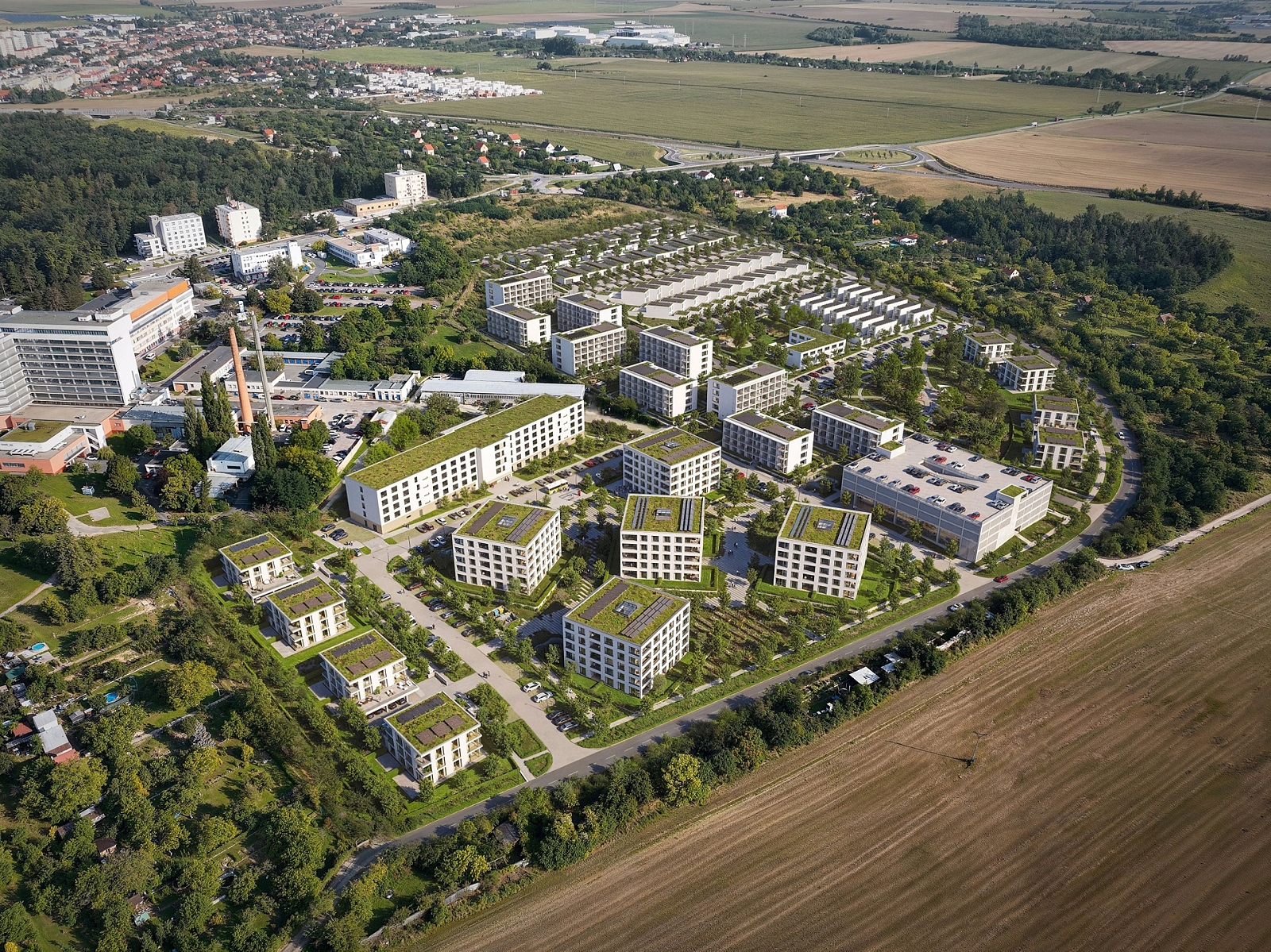 Discover a modern neighborhood full of open space, greenery, and smart solutions