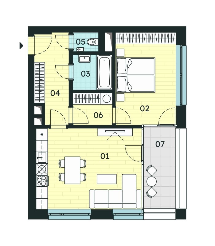 Prodej bytu 2+kk 54,51 m², Znojmo