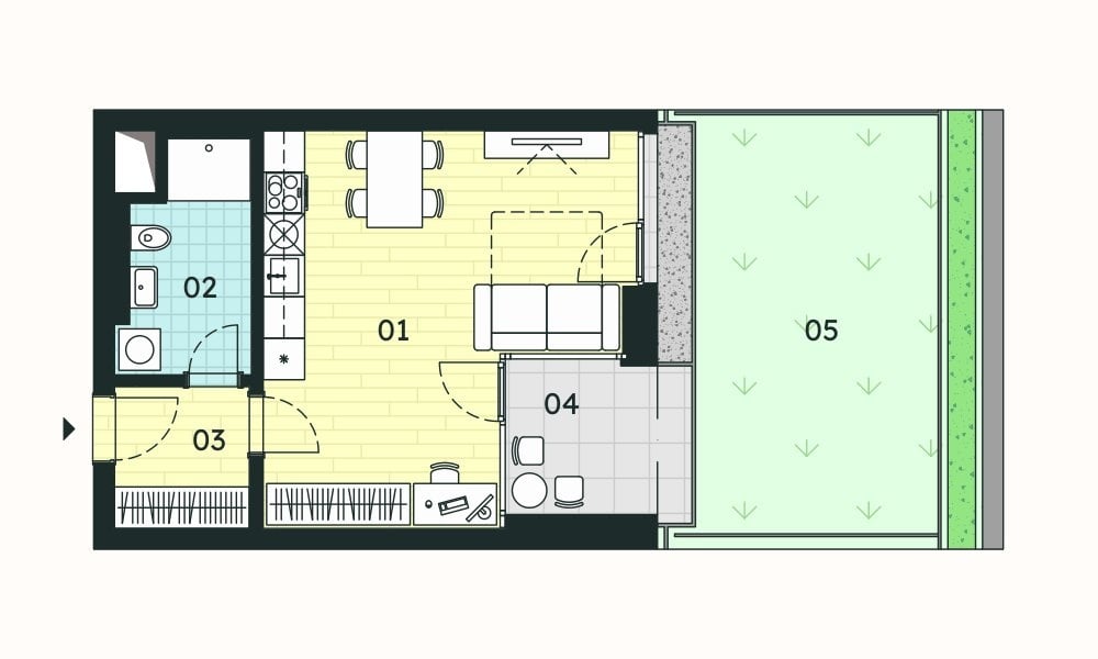 Prodej bytu 1+kk 38,3 m², Znojmo