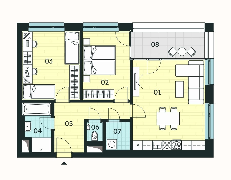 Prodej bytu 3+kk 76,80 m², Znojmo