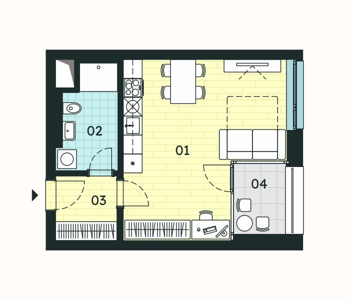 Prodej bytu 1+kk 37,80 m², Znojmo
