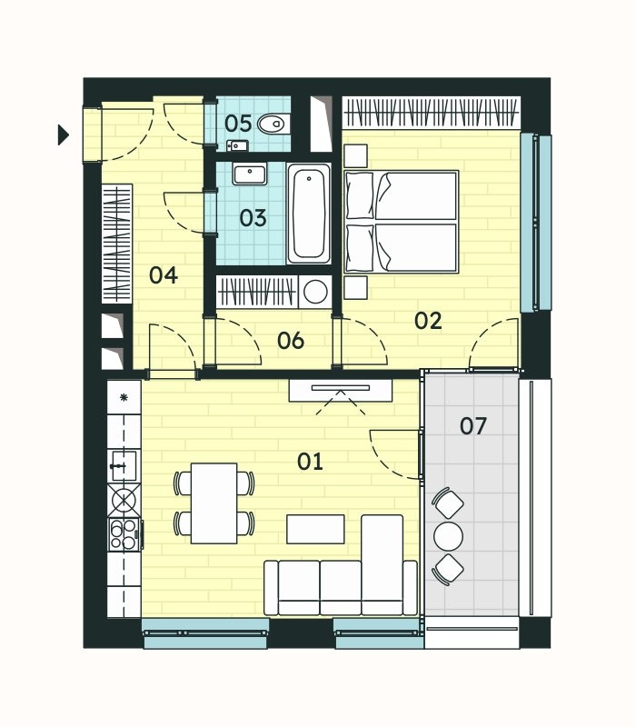 Prodej bytu 2+kk 59,50 m², Znojmo