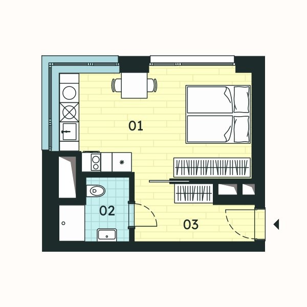 Prodej bytu 1+kk 32,62 m², Znojmo