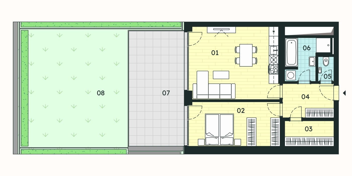 Prodej bytu 2+kk 68,97 m², Znojmo