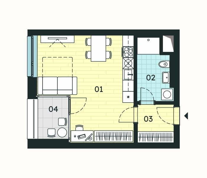 Prodej bytu 1+kk 35,15 m², Znojmo